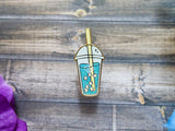 Spark’in Blue Boba Tea Pin | Orb'ies Boba Tea Spark’in Blue Boba Tea Pin | Orb'ies Boba Tea