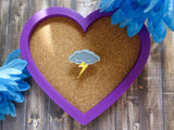 Storm Cloud with Glitter Lightning Bolt Pin Storm Cloud with Glitter Lightning Bolt Pin