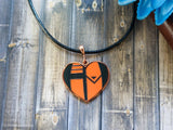 A Hunter's Heart Enamel Pendant Necklace A Hunter's Heart Enamel Pendant Necklace