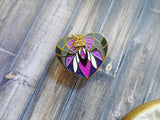 Saintly Heart Glitter Pin Saintly Heart Glitter Pin