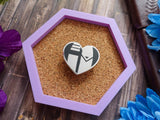 Silver Spades Hunter's Heart Pin Silver Spades Hunter's Heart Pin