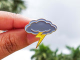 Storm Cloud with Glitter Lightning Bolt Pin Storm Cloud with Glitter Lightning Bolt Pin