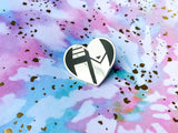 Silver Spades Hunter's Heart Pin Silver Spades Hunter's Heart Pin