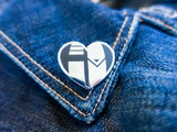 Silver Spades Hunter's Heart Pin Silver Spades Hunter's Heart Pin