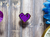 Pixel Storm Heart Pins