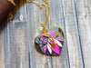 Saintly Heart Glitter Pendant Necklace