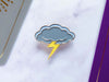 Storm Cloud with Glitter Lightning Bolt Pin